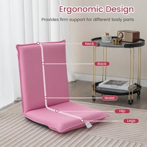 Foldable Floor Chair with Robust Armchair for Watching TV