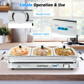 Food Warmer Buffet Server for Parties, Banquets, Catering Events