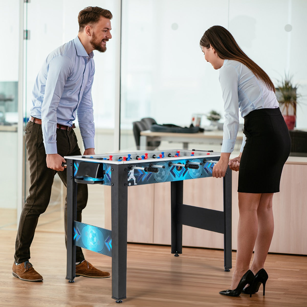 Foosball Table Game Set with 2 Footballs and Smooth Handle
