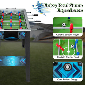 Foosball Table Game Set with 2 Footballs and Smooth Handle