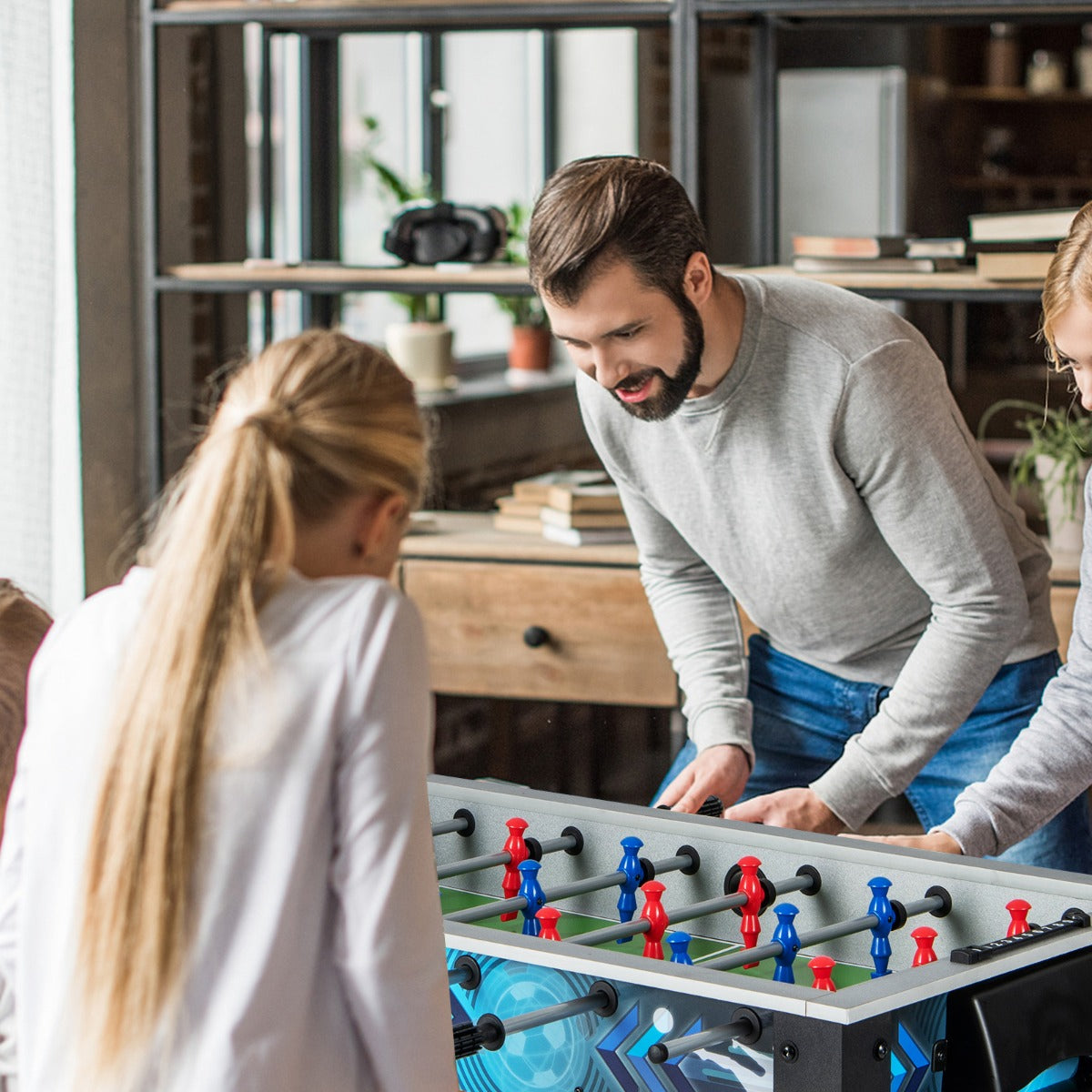 Foosball Table Game Set with 2 Footballs and Smooth Handle