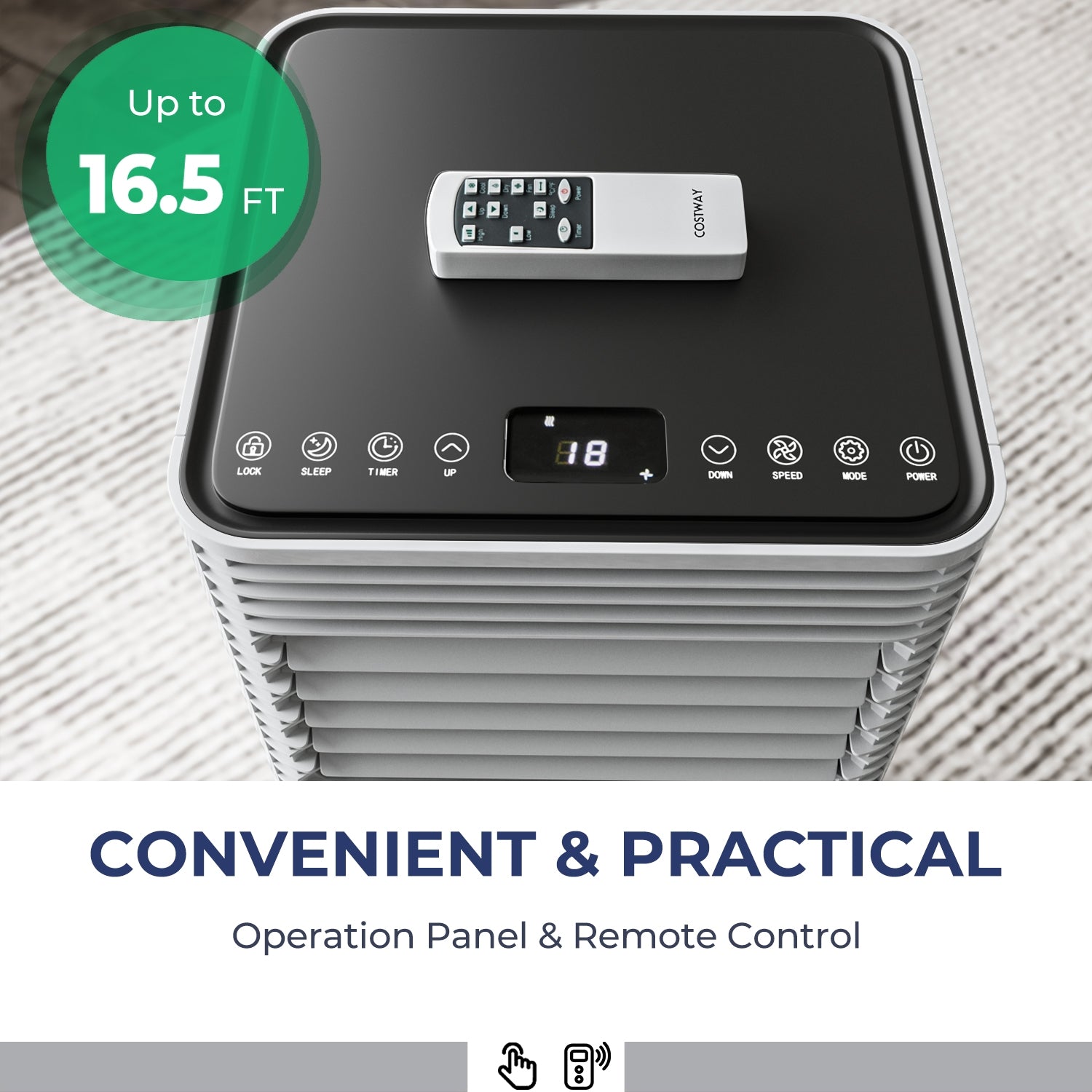 10000 BTU Air Cooler with Fan and Dehumidifier Mode