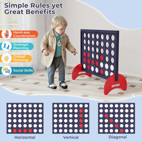 Giant 4-in-a-row Game Set Wooden Jumbo 4-to-Score Game