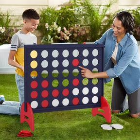 Giant 4-in-a-row Game Set Wooden Jumbo 4-to-Score Game