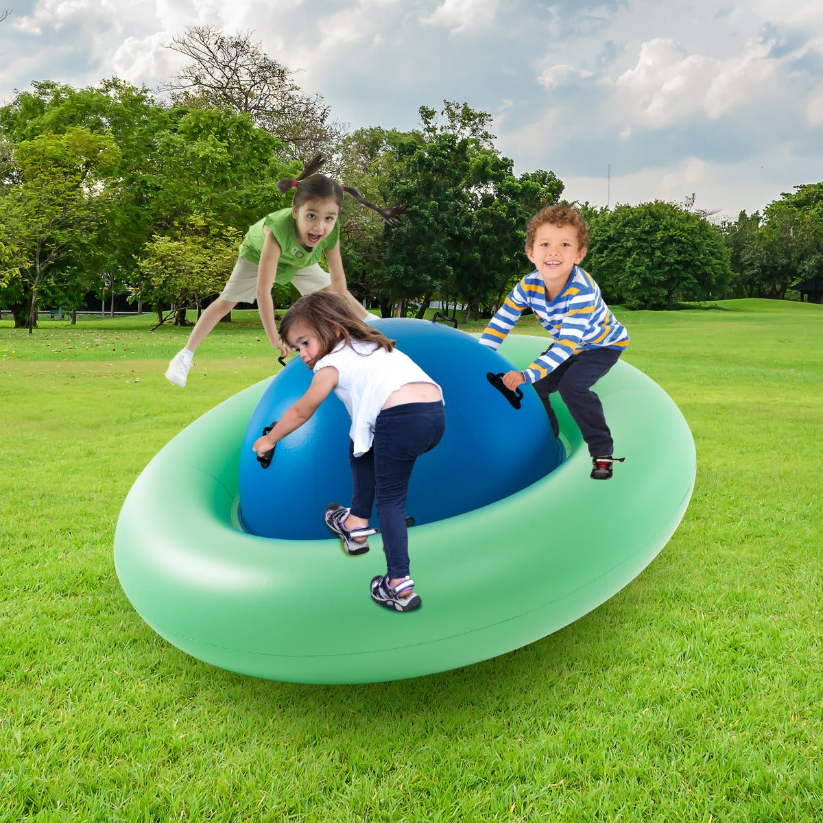 Giant Inflatable Dome Rocker Bouncer for Kids, 7.5FT Roll Tilt Climb ...