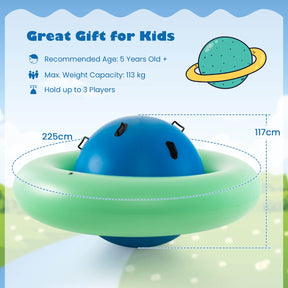 7.5Feet Giant Inflatable Dome Rocker Bouncer for Kids with 6 Built-in Handles