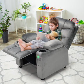 Kids Youth Recliner Chair with Cup Holders and Side Pockets for Boys Girls 3+ Age Group
