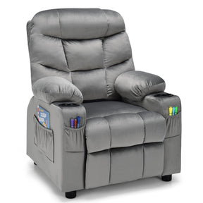 Kids Youth Recliner Chair with Cup Holders and Side Pockets for Boys Girls 3+ Age Group
