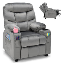 Kids Youth Recliner Chair with Cup Holders and Side Pockets for Boys Girls 3+ Age Group