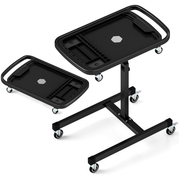 2-in-1 Height Adjustable Work Table with Detachable Part Tray