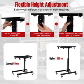 2-in-1 Height Adjustable Work Table with Detachable Part Tray