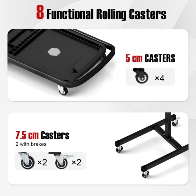 2-in-1 Height Adjustable Work Table with Detachable Part Tray
