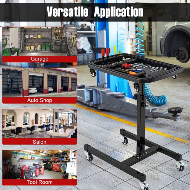 2-in-1 Height Adjustable Work Table with Detachable Part Tray