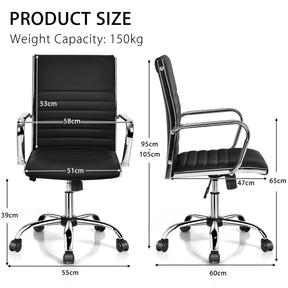 High Back Conference Chair with Armrest and Adjustable Height