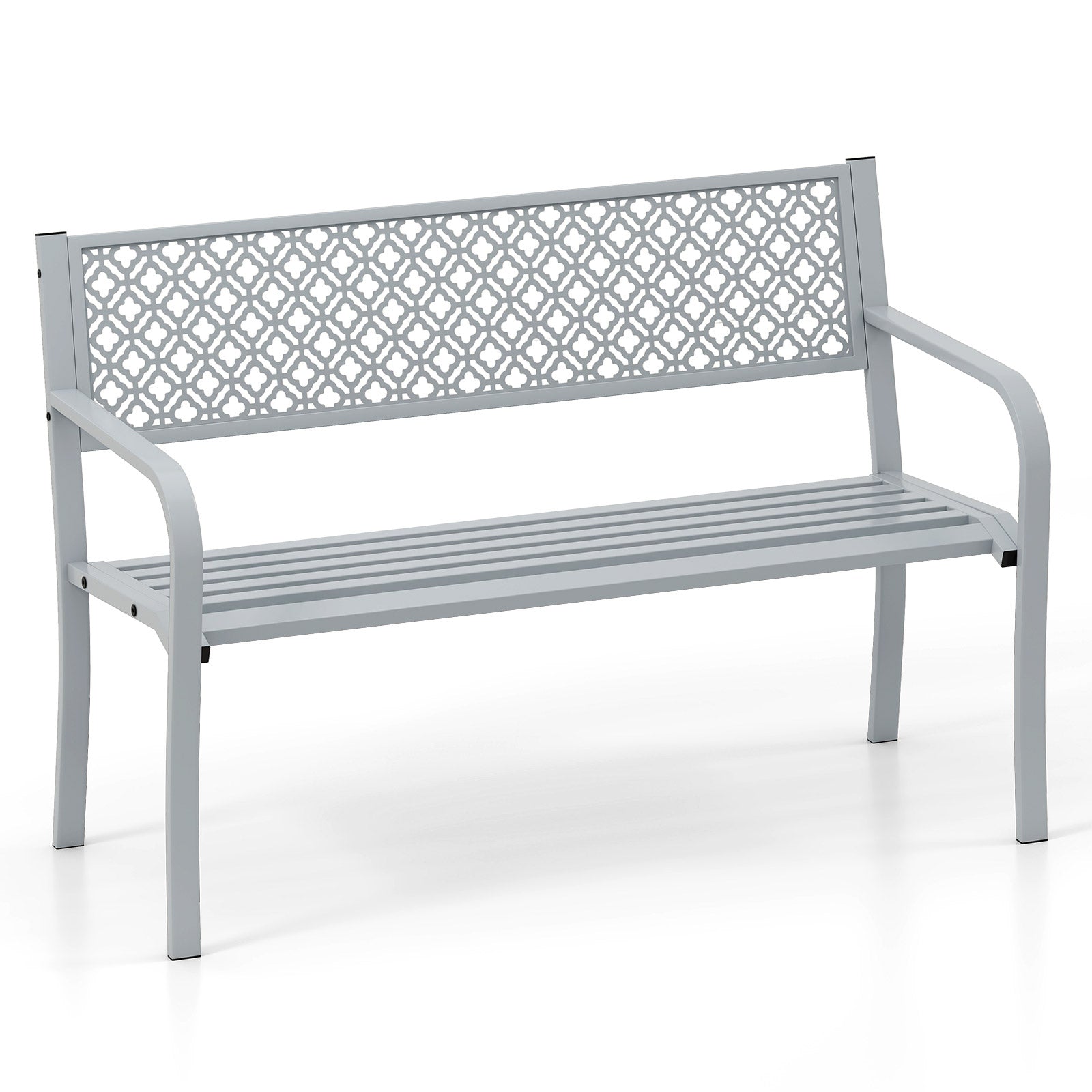 Outdoor Loveseat Chair for Porch, Lawn and Yard, Black/Gray