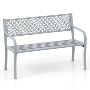 Outdoor Loveseat Chair for Porch, Lawn and Yard, Black/Gray