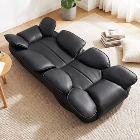 360 Degree Swivel Floor Gaming Chair, Folding Lazy Lounger Couch with 6-Position Adjustable Backrest & Sponge Filling