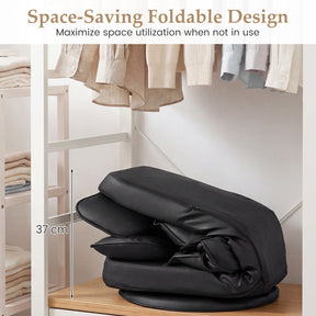 360 Degree Swivel Floor Gaming Chair, Folding Lazy Lounger Couch with 6-Position Adjustable Backrest & Sponge Filling