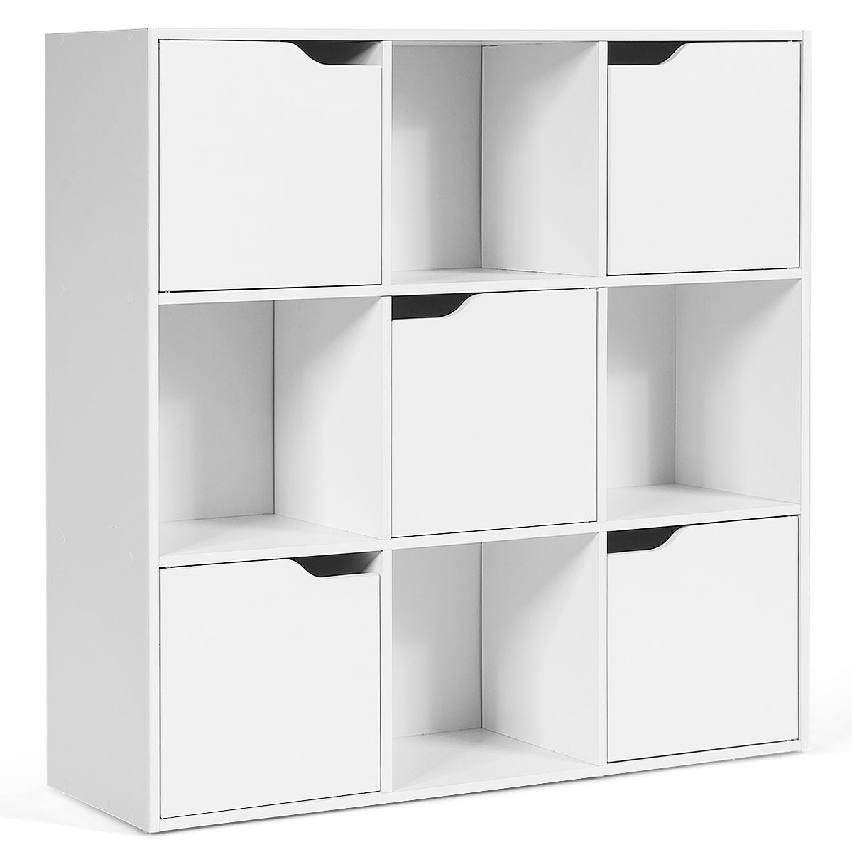 Cube Shelf with 9 Compartments and 5 Magnetic Doors