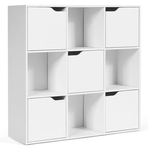 Cube Shelf with 9 Compartments and 5 Magnetic Doors