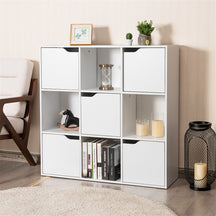 Cube Shelf with 9 Compartments and 5 Magnetic Doors