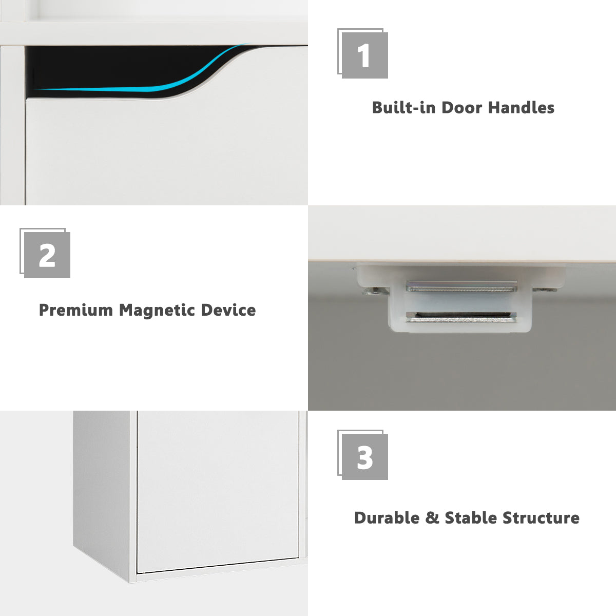 Cube Shelf with 9 Compartments and 5 Magnetic Doors