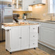 Kitchen Island Trolley with 3 Drawers and Adjustable Shelves