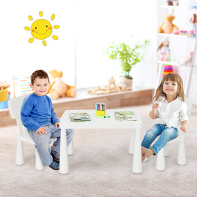 3 Pieces Kids Table and 2 Chairs Set for Reading