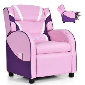 Ergonomic Kids Sofa Lounge Recliner with Adjustable Backrest & Storage Pocket