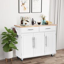 Rolling Storage Trolley with 2 Deep Drawers for Kitchen