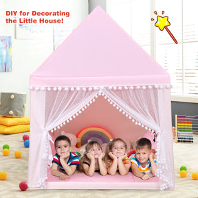 Multipurpose Kids' Playhouse Castle with Solid Wood Frame & Cotton Mat for Boys & Girls