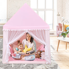 Multipurpose Kids' Playhouse Castle with Solid Wood Frame & Cotton Mat for Boys & Girls