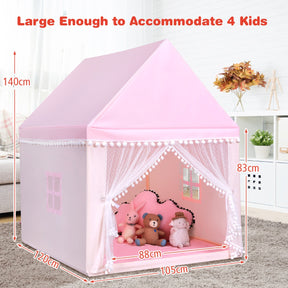 Multipurpose Kids' Playhouse Castle with Solid Wood Frame & Cotton Mat for Boys & Girls