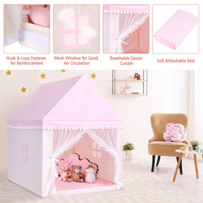Multipurpose Kids' Playhouse Castle with Solid Wood Frame & Cotton Mat for Boys & Girls