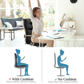 High Back Chair Cushion Patio Chair Seat Pads Non-slip Rope Belts Indoor Outdoor