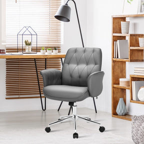 Chairliving - PU Leather Adjustable Swivel with Armrest Home Office Leisure Chair