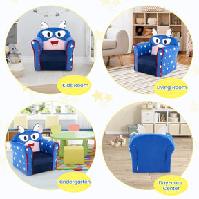 Kids Upholstered Armchair with Cute Cartoon Pattern for 0-5 Years