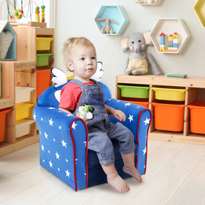 Kids Upholstered Armchair with Cute Cartoon Pattern for 0-5 Years