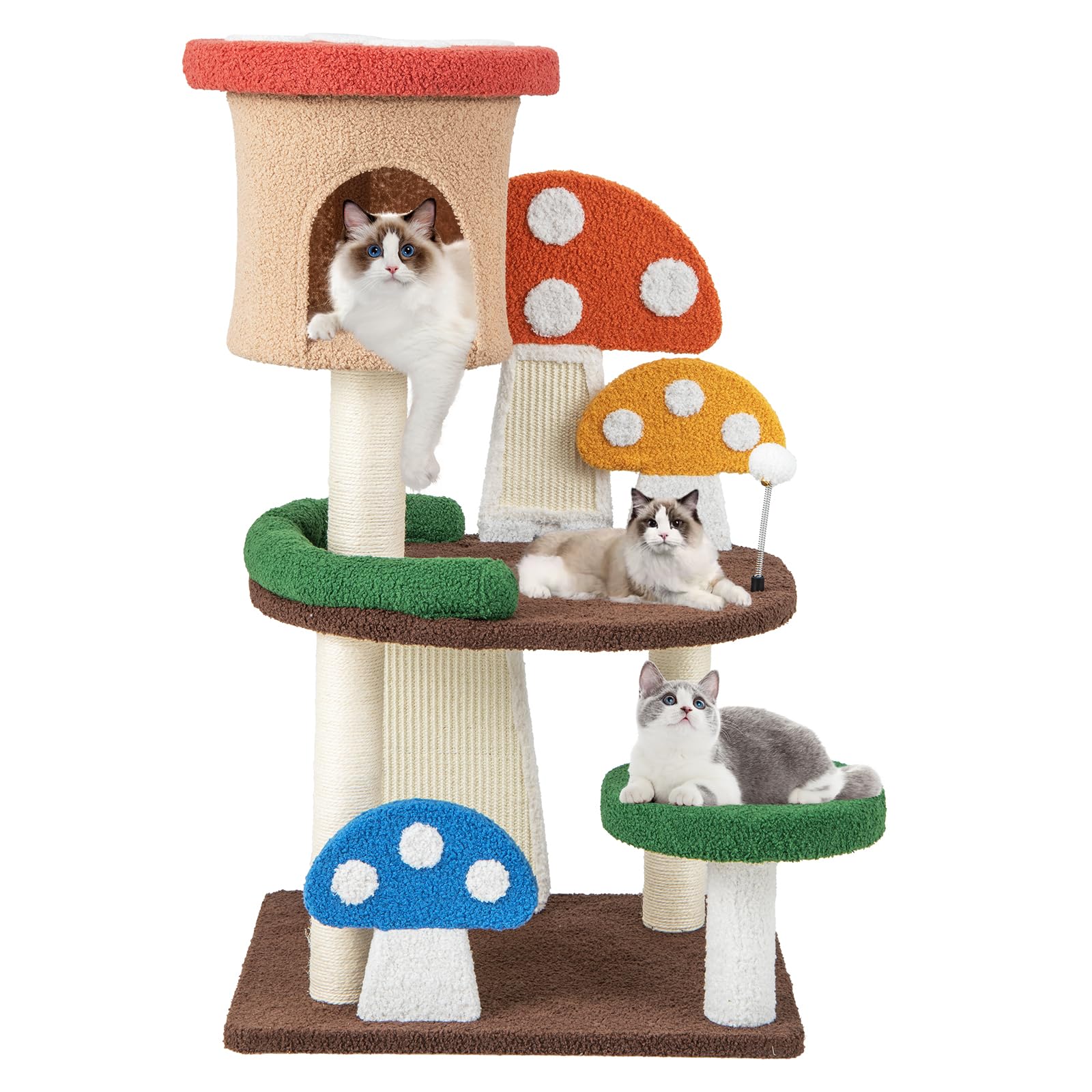 4-Tier Modern Cat Tree Tower for Indoor Cats