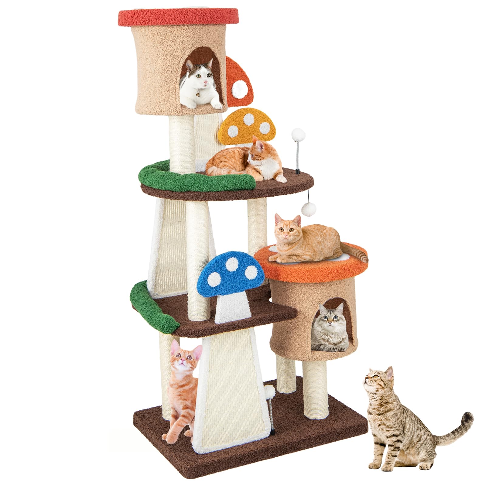 4-Tier Modern Cat Tree Tower for Indoor Cats