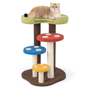 4-Tier Modern Cat Tree Tower for Indoor Cats