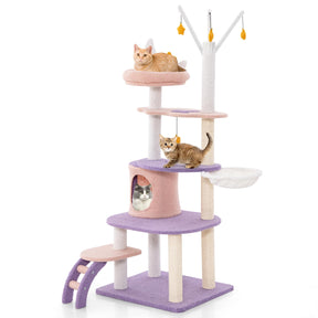 4-Tier Modern Cat Tree Tower for Indoor Cats