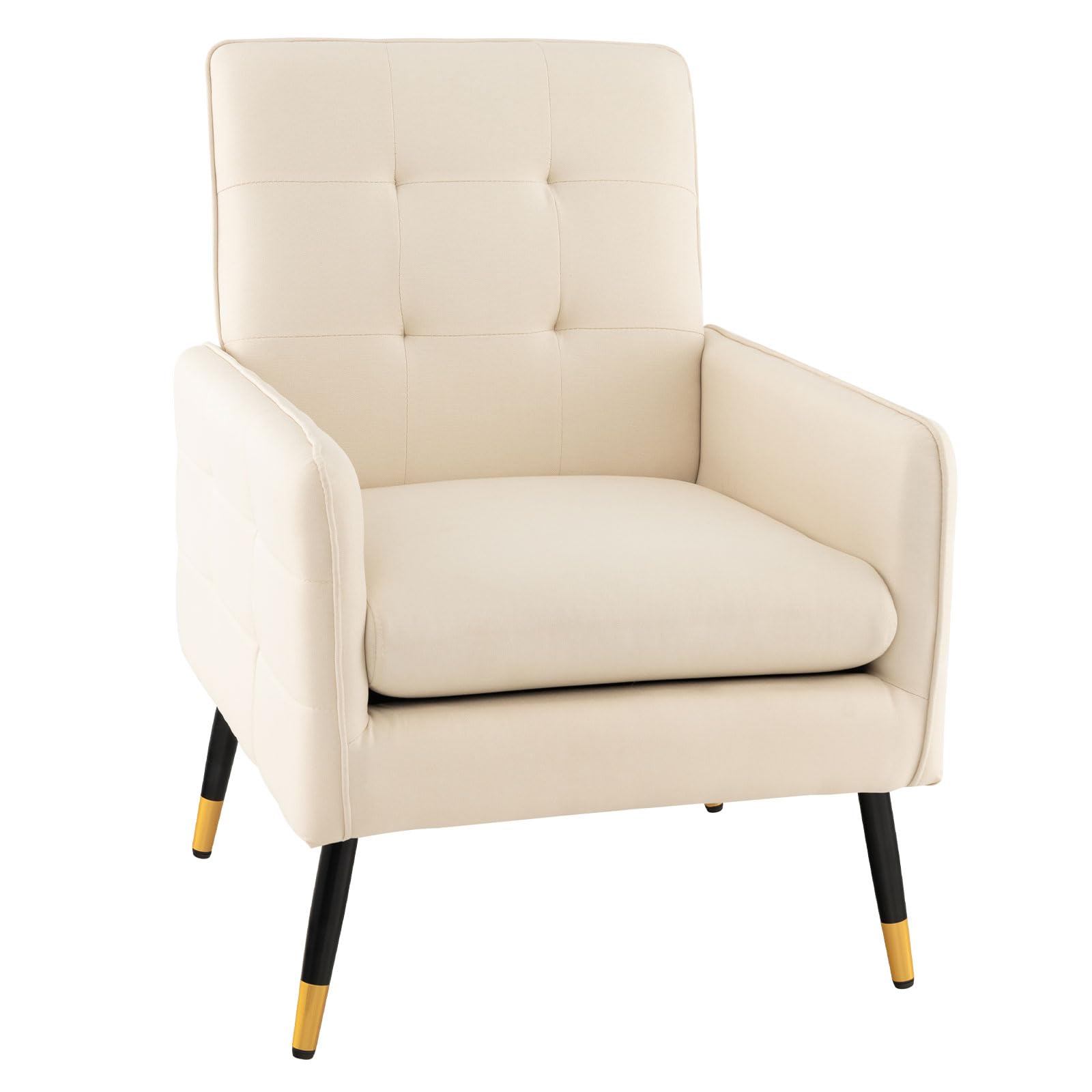 Giantex Linen Fabric Accent Chair, Modern Single Sofa Chair