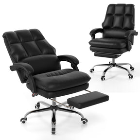 Ergonomic Office Chair PU Leather Computer Chair with Adjustable Swivel Seat