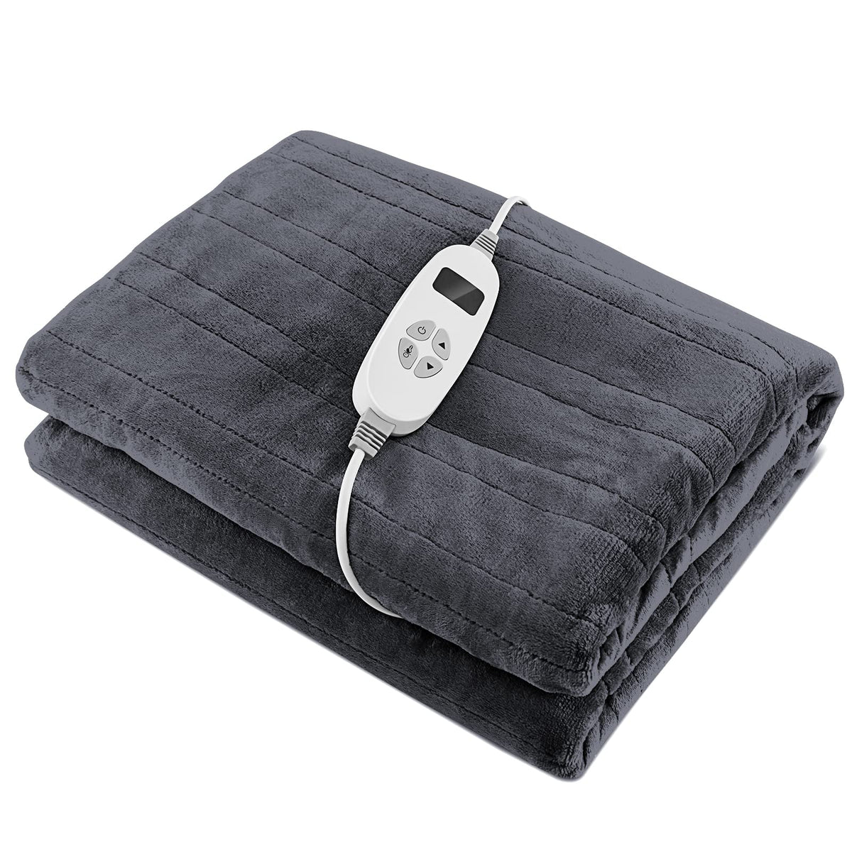 Electric Heated Blanket Throw, Double-Sided Fleece Soft Fast Heating Blanket w/9 Heat Settings, 9 Hours Timing Function