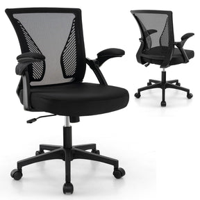 Giantex Ergonomic Office Chair, Adjustable Swivel Task Chair with Flip-Up Armrests