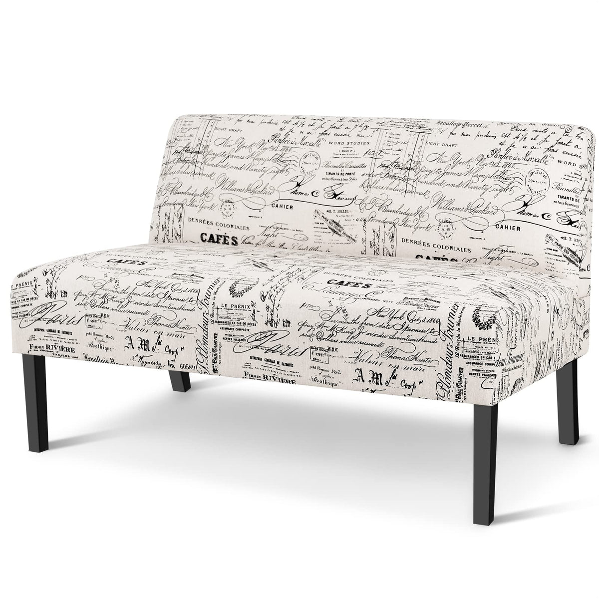 Giantex Armless Loveseat Sofa, 2-Seater Sofa