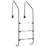 3-Step Split Stainless Steel Pool Ladder, Heavy Duty Steel Ladder for In Ground Pools