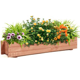 Giantex Raised Garden Bed, Fir Wood Planter Box for Vegetable Fruits Herb Grow