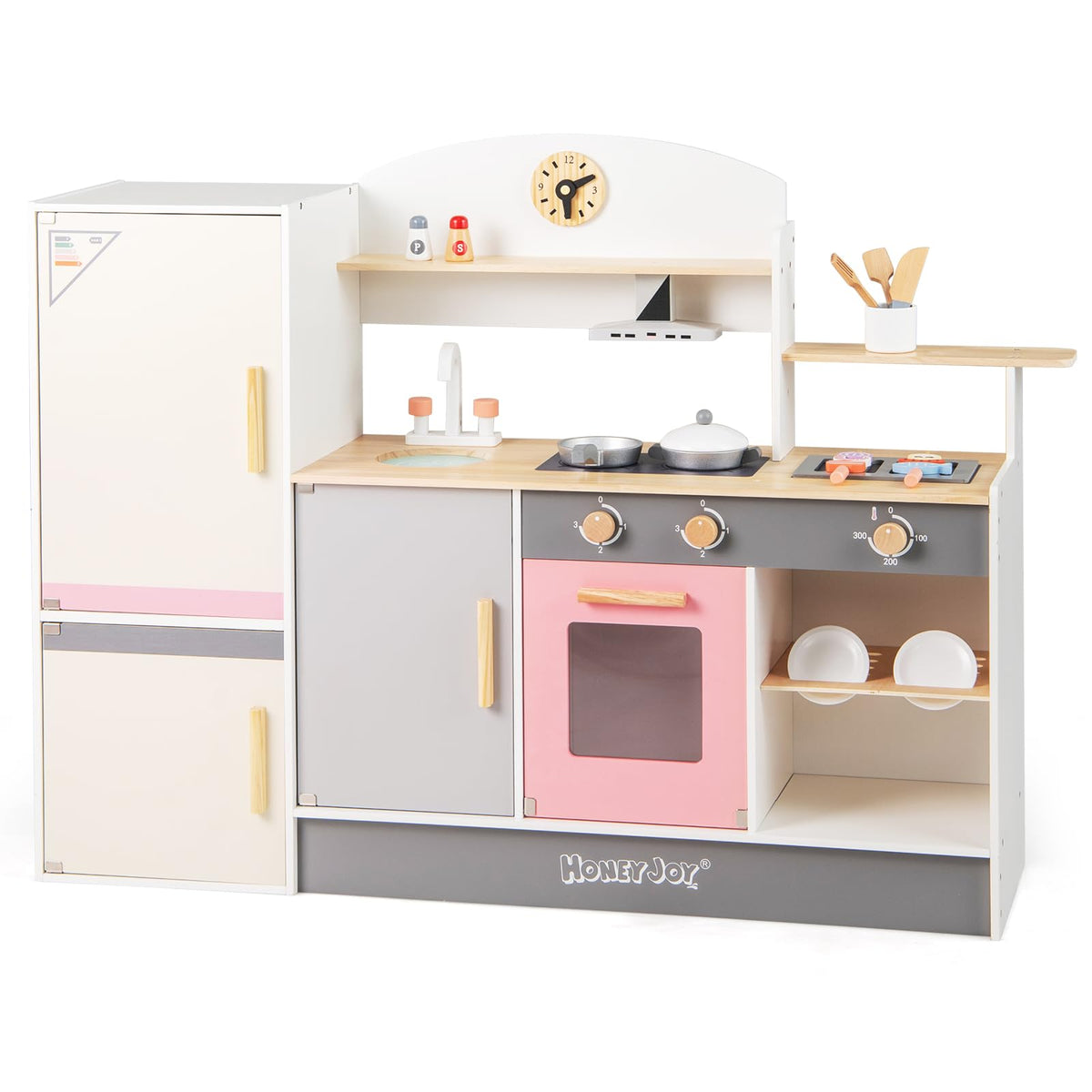 Kids Little Chef Play Kitchen Set, Role Play Pretend Kitchen w/Range Hood